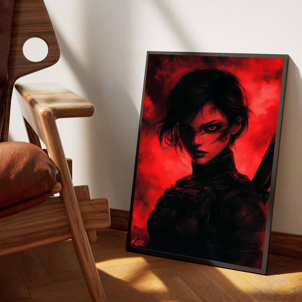 Roze Call Of Duty dans un intérieur