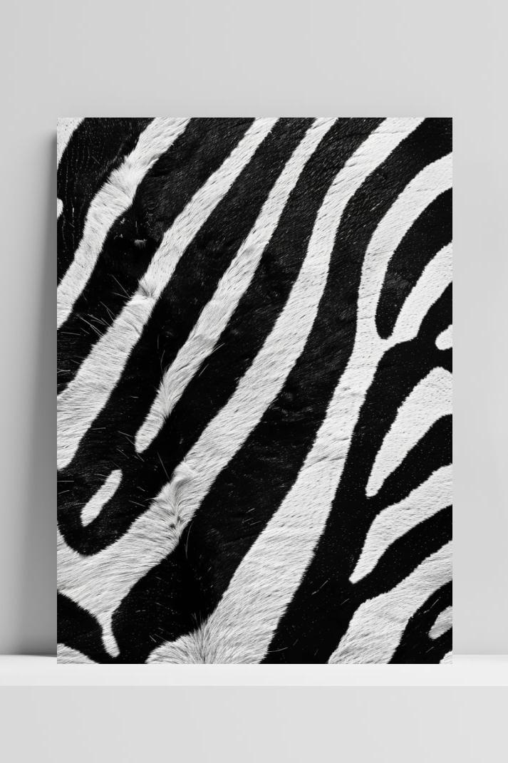 Strepen Zwart Wit op 3mm aluminium dibond