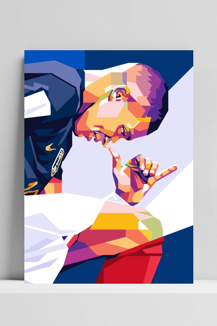 Kylian Mbappe Frankrijk op 3mm aluminium dibond