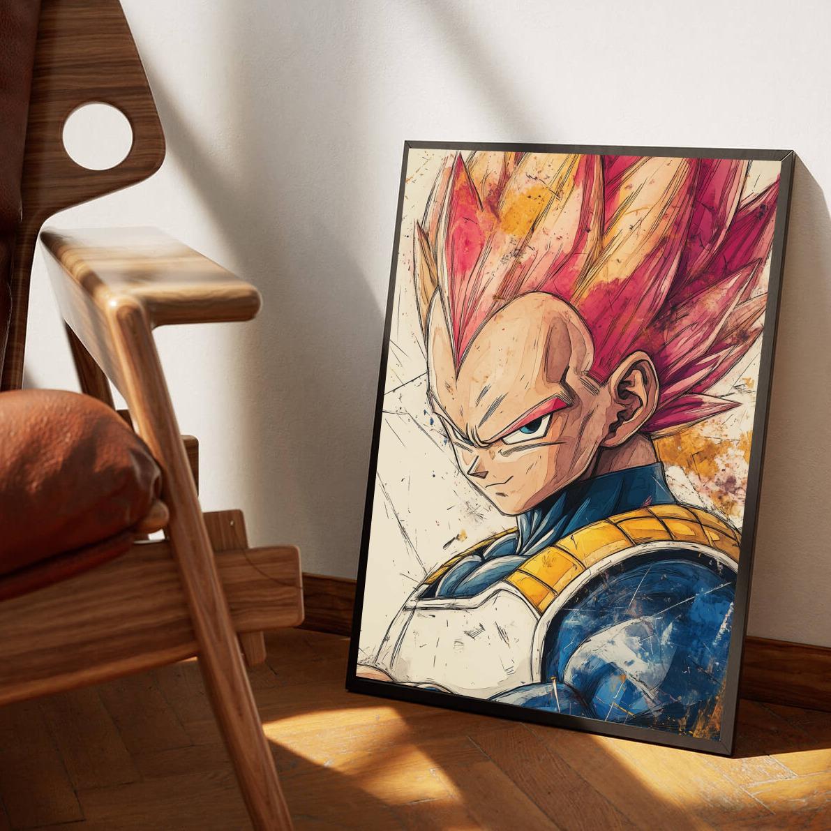 Vegeta Dragon Ball dans un intérieur