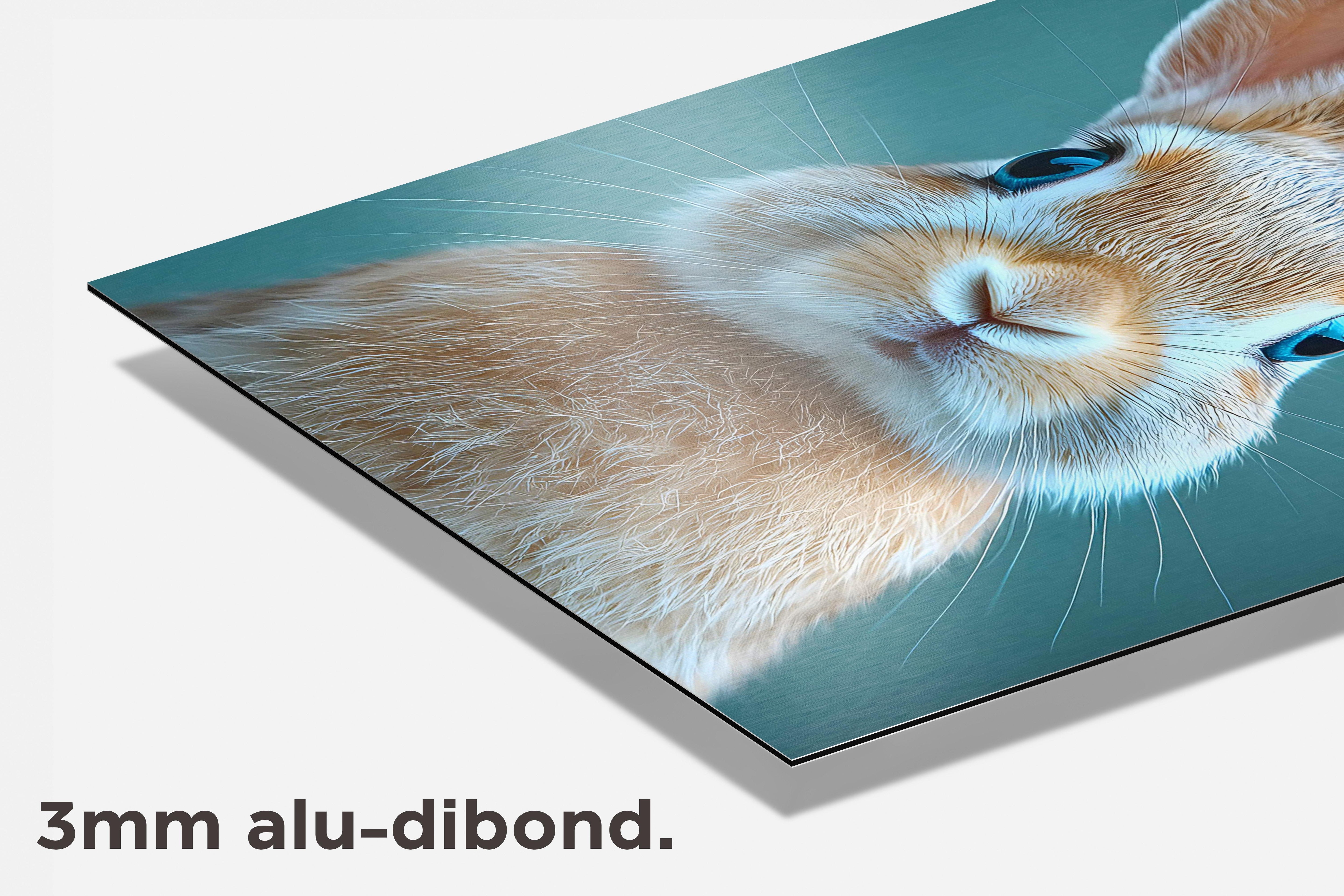 Schattig Konijn dibond detail