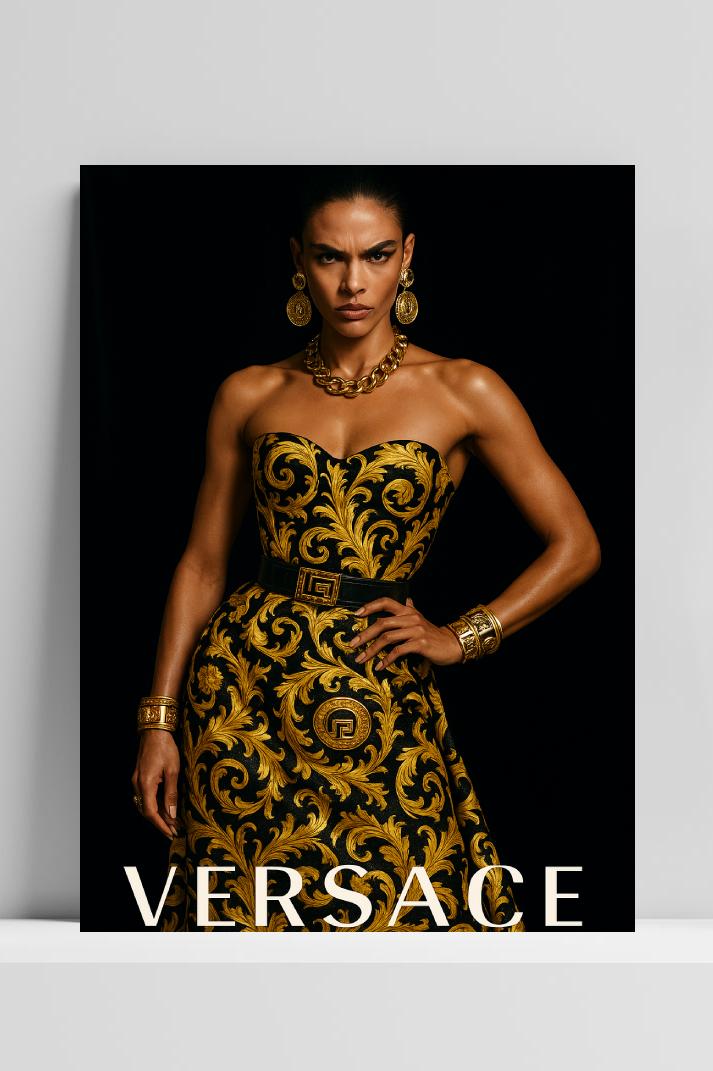 Versace Fashion op 3mm aluminium dibond