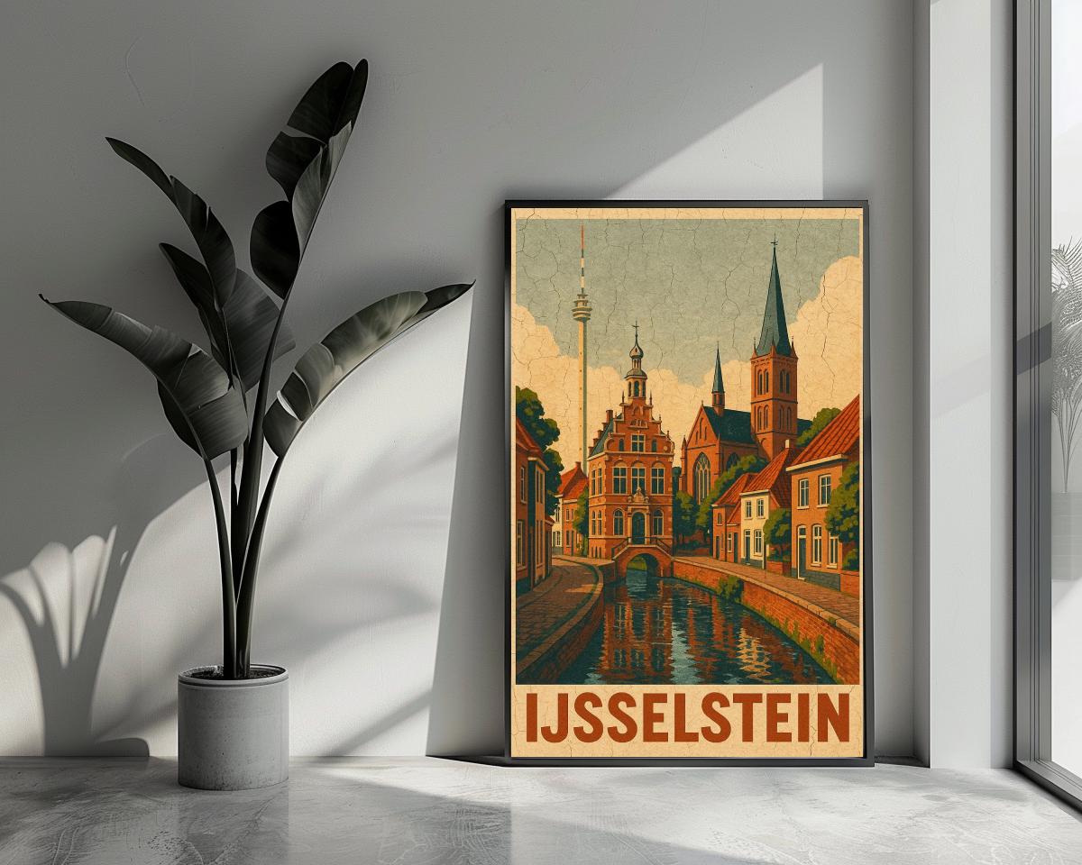 IJsselstein Netherlands Vintage Text poster van 25 Artstreet