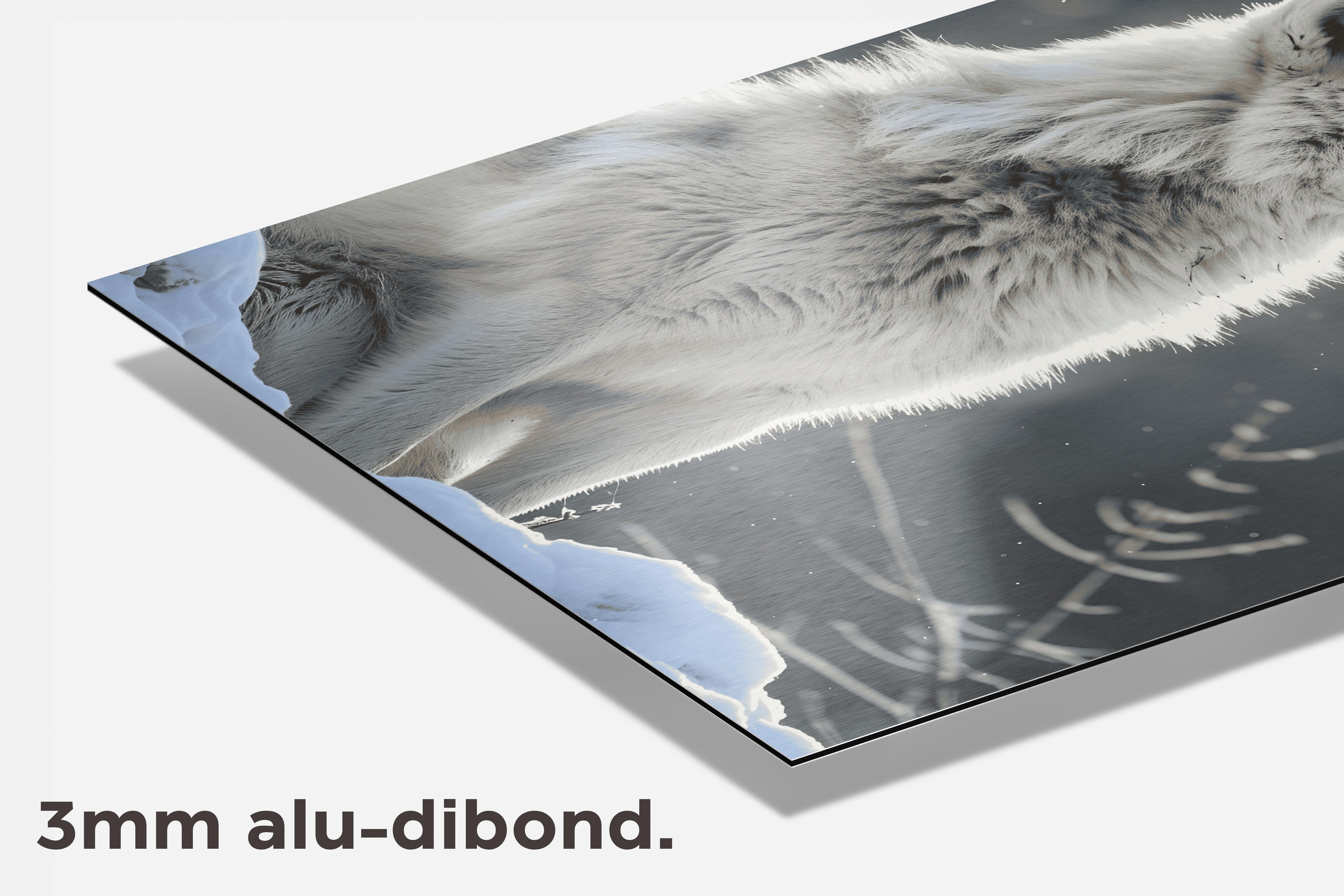 Wolf dibond detail