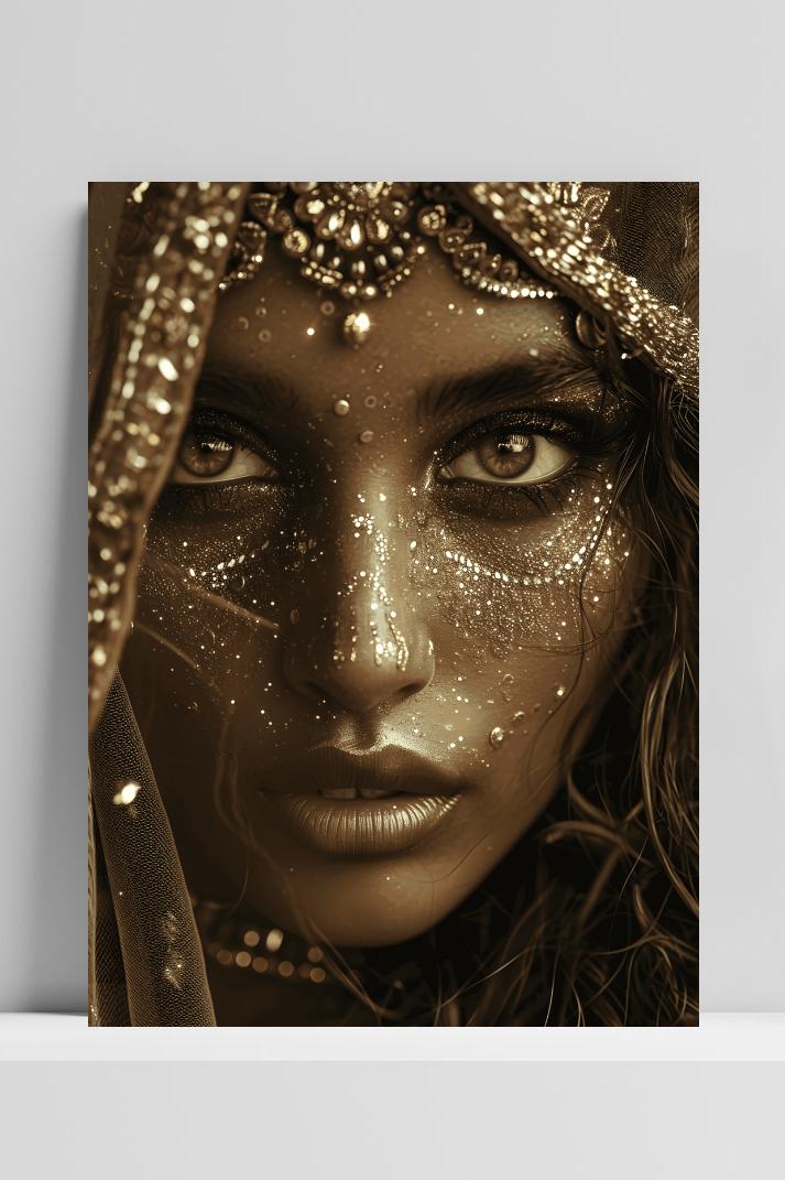 Goude Make up op 3mm aluminium dibond