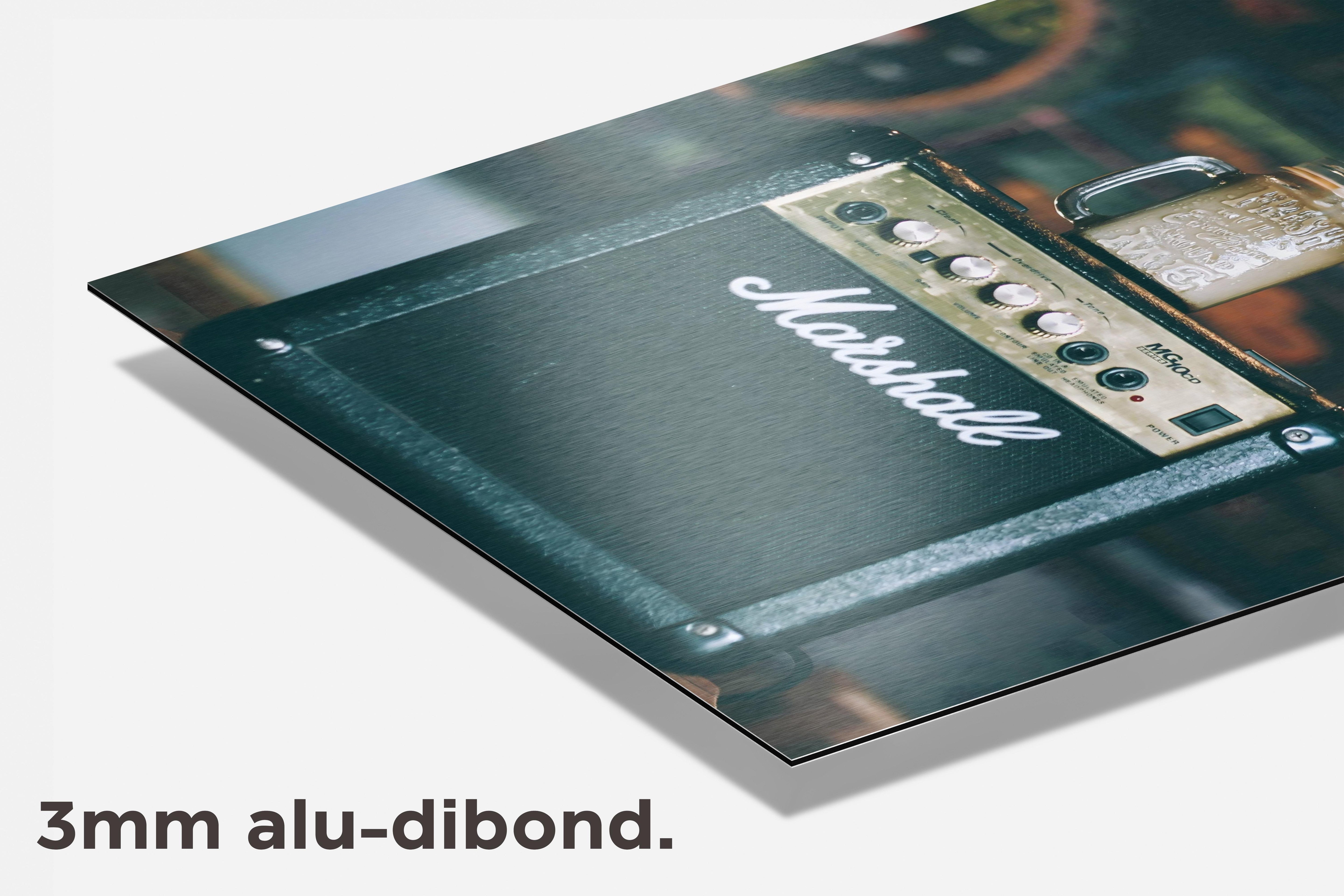 Marshall Speaker Koffie dibond detail