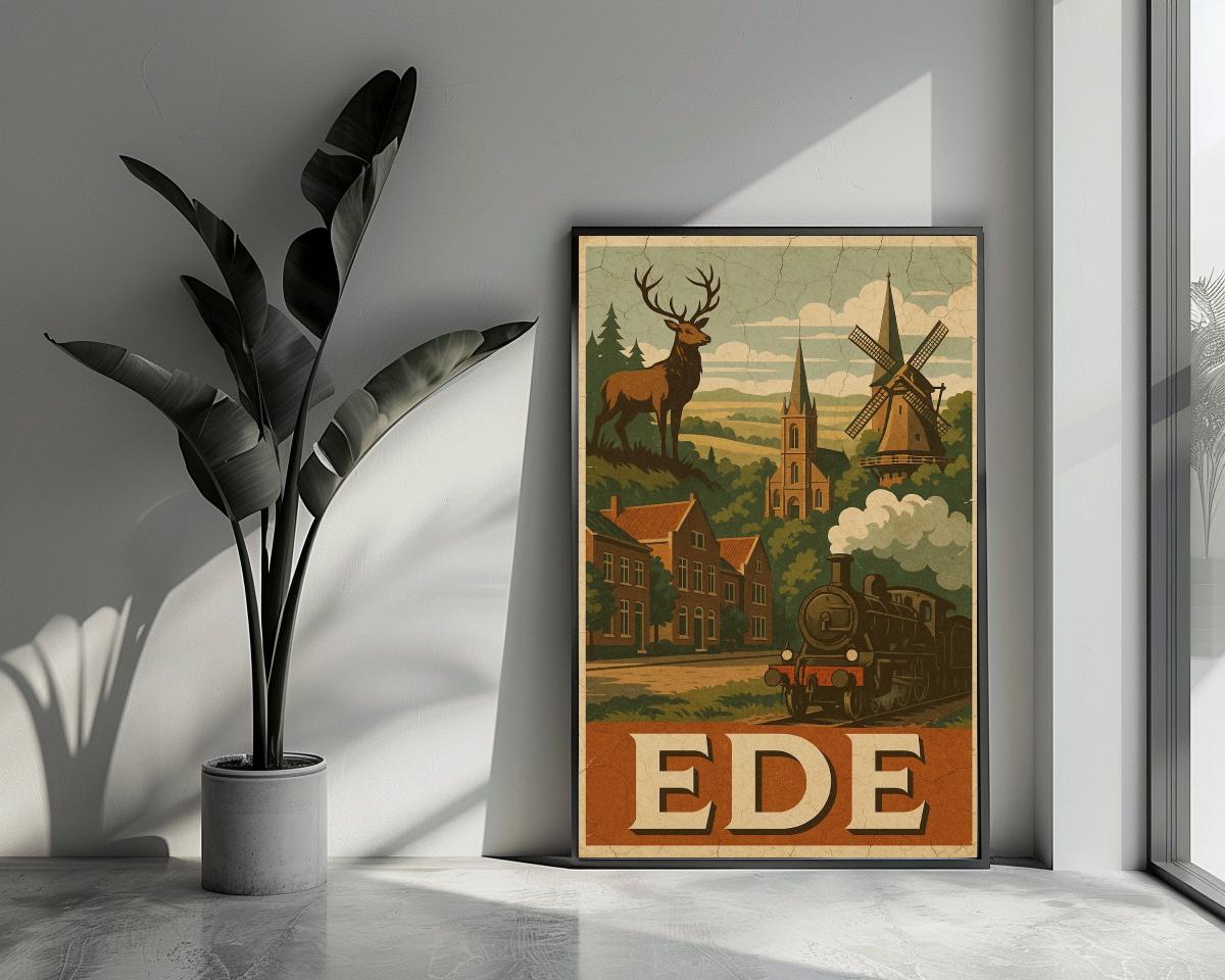 Mouth Laugh Ede Netherlands Vintage Text poster van 25 Artstreet