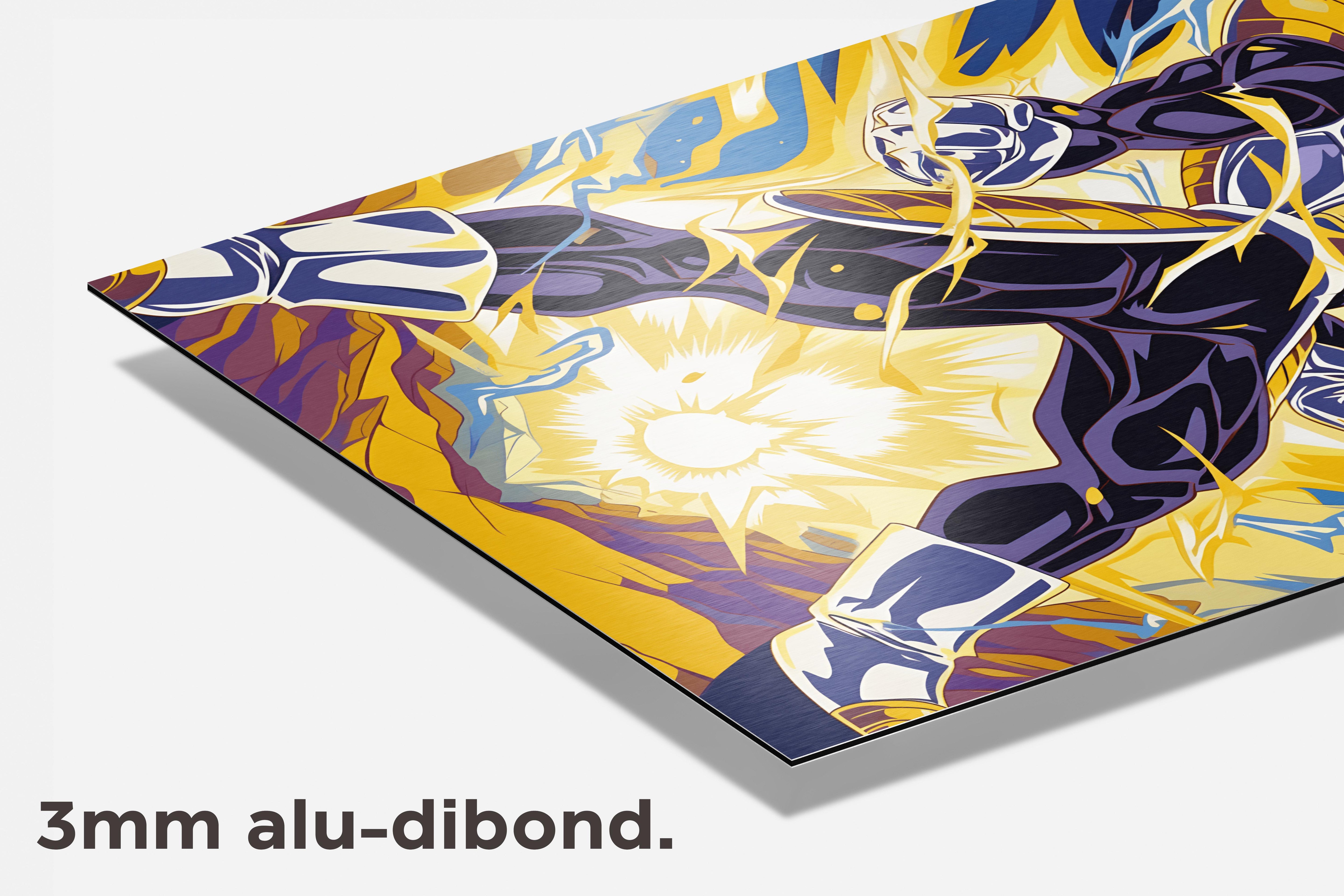 Vegeta Dragon Ball dibond detail