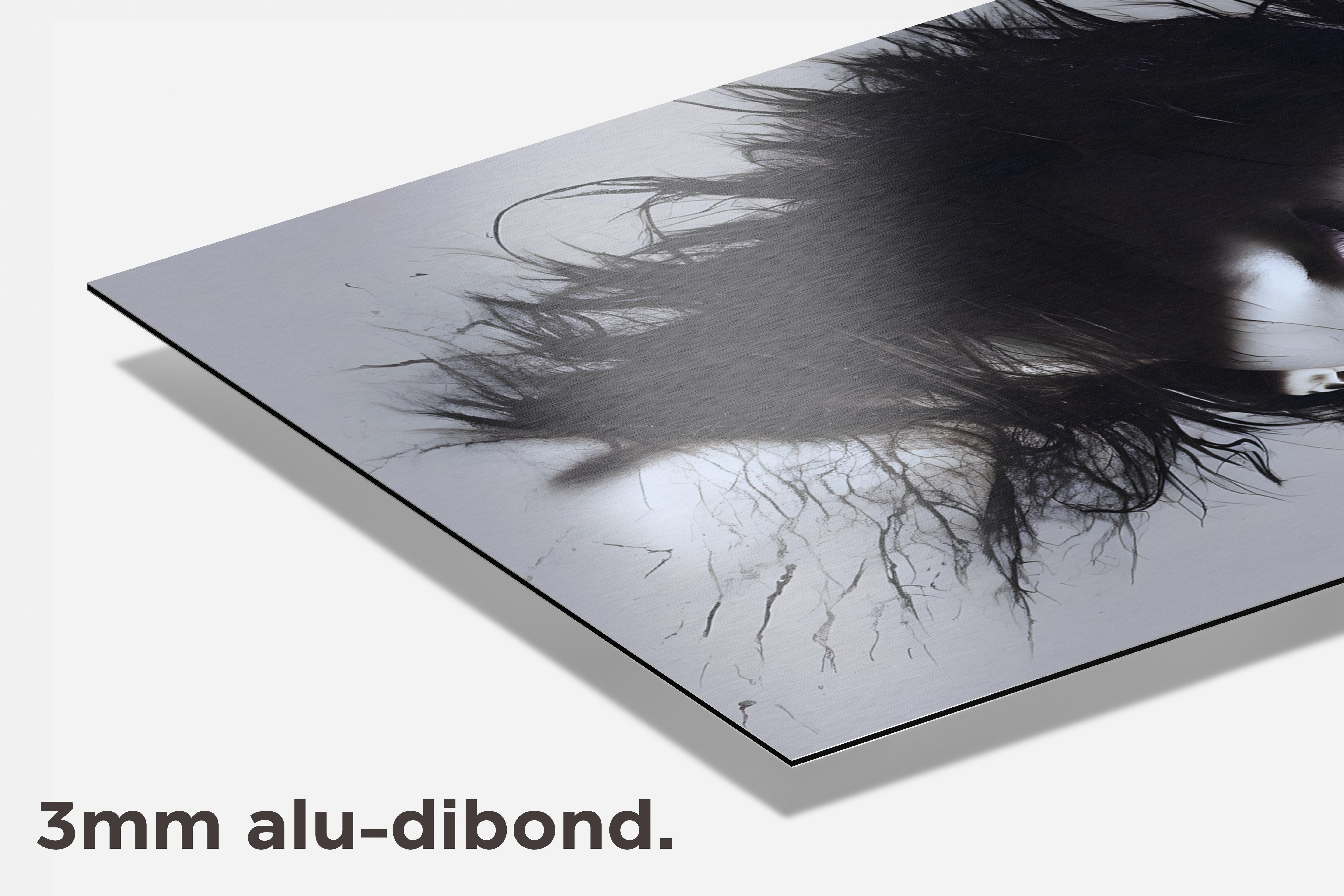 Gevangen Zwart Wit dibond detail
