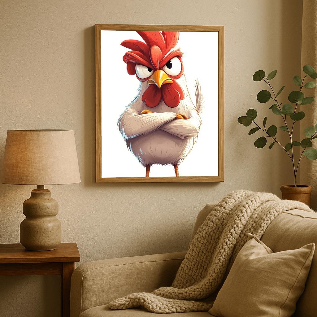 Rooster Cartoon poster sfeerbeeld 1