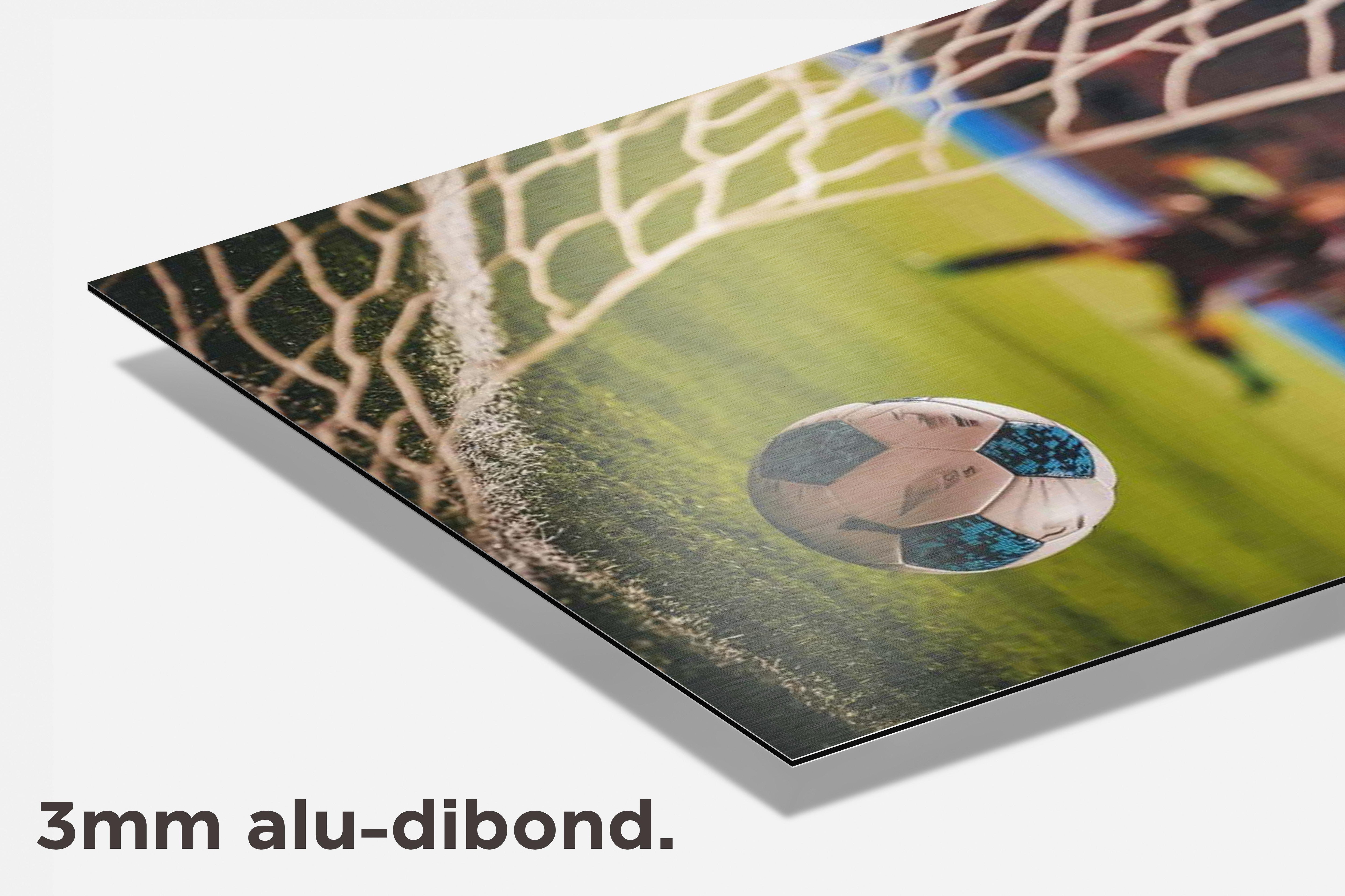 Voetbal Doel dibond detail