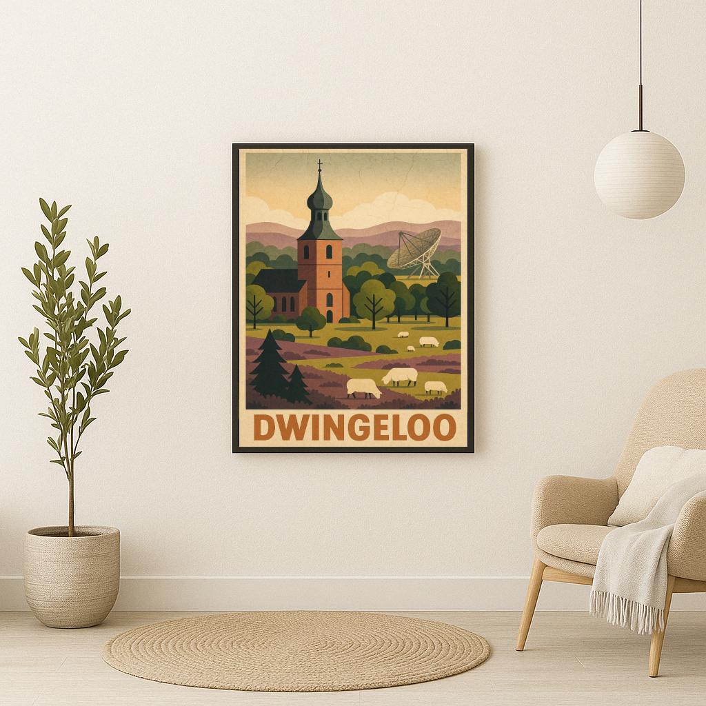 Dwingeloo Text Vintage poster sfeerbeeld 2
