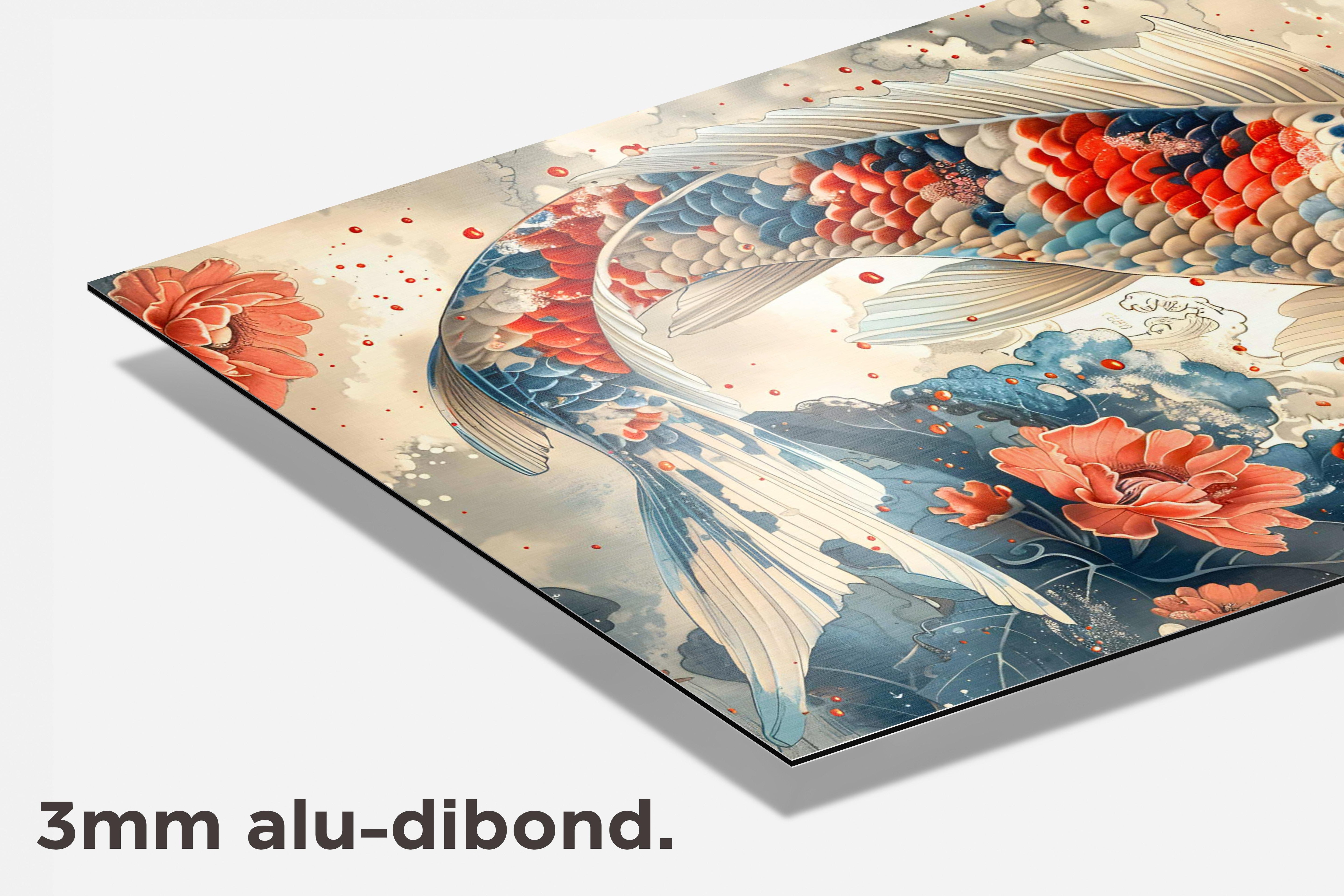 Koi Bloemen dibond detail