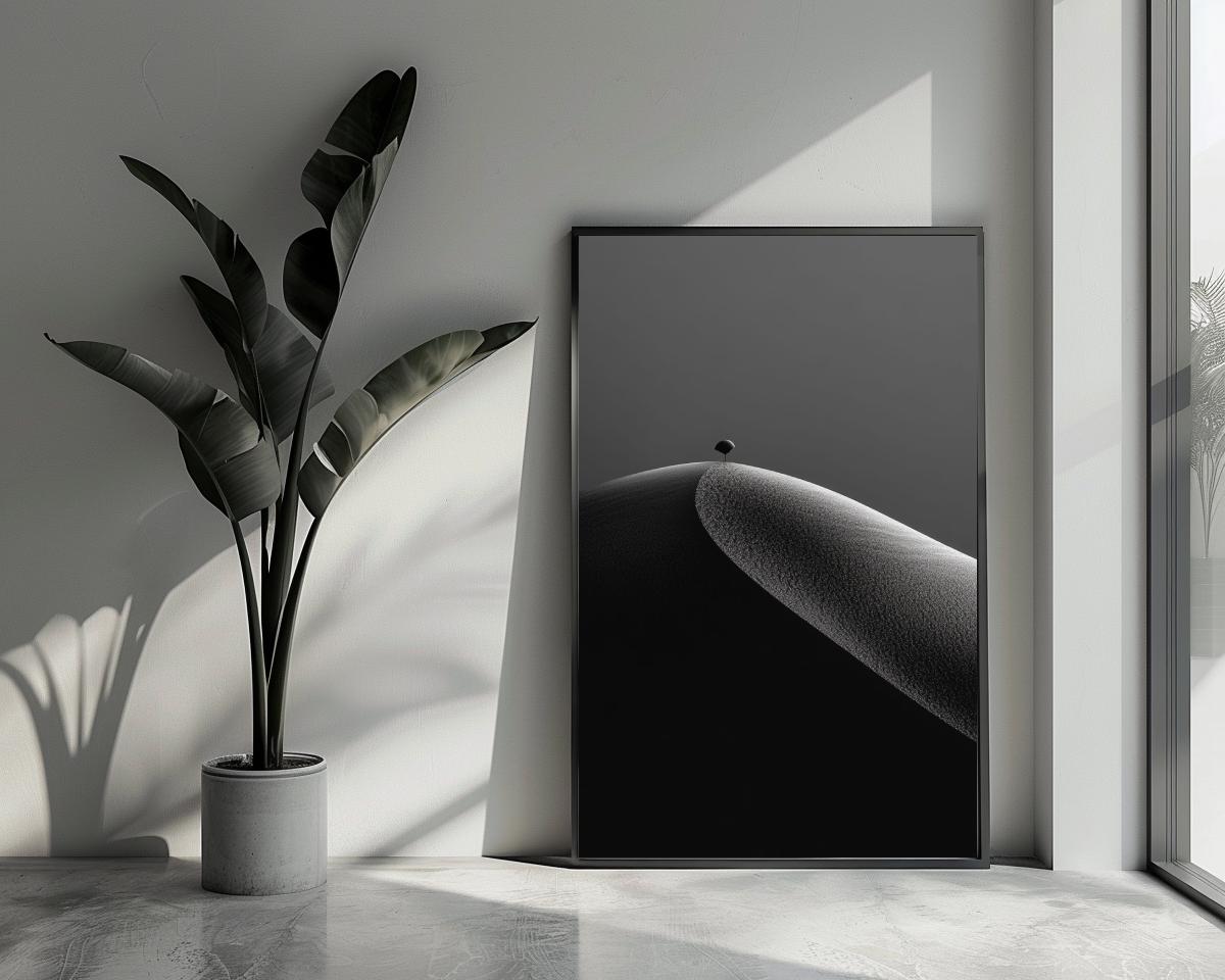 Mountain Minimalistic B&W poster van 25 Artstreet