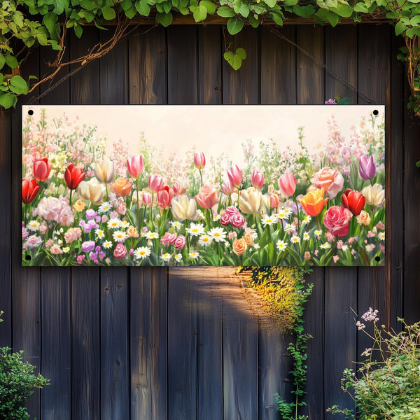 Gartenposter Blumenfeld Poster