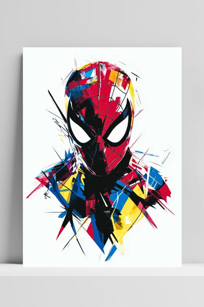 Spiderman op 3mm aluminium dibond