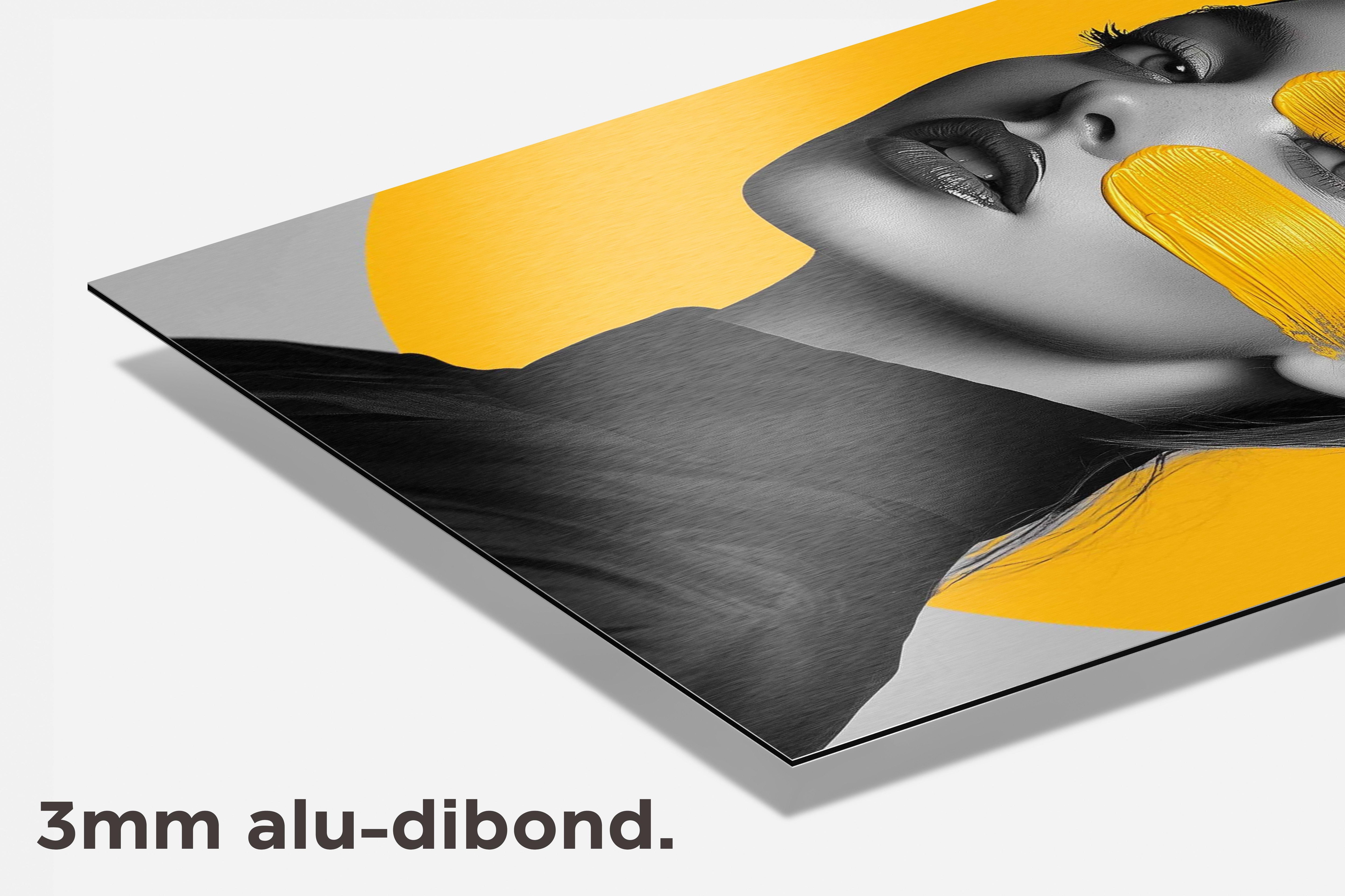 Vrouw Geel dibond detail