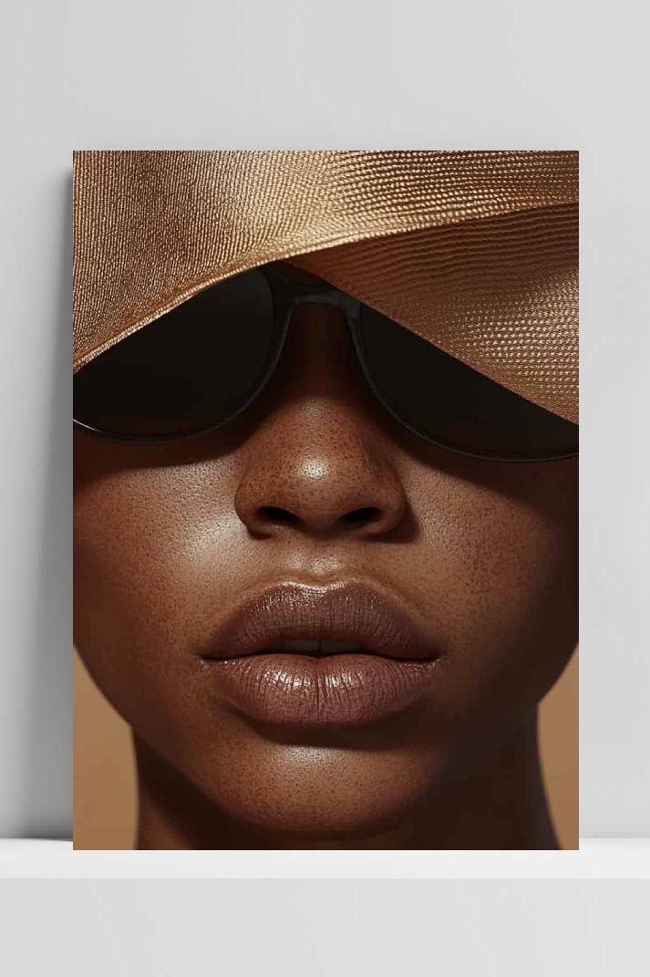 Vrouw Close-up op 3mm aluminium dibond