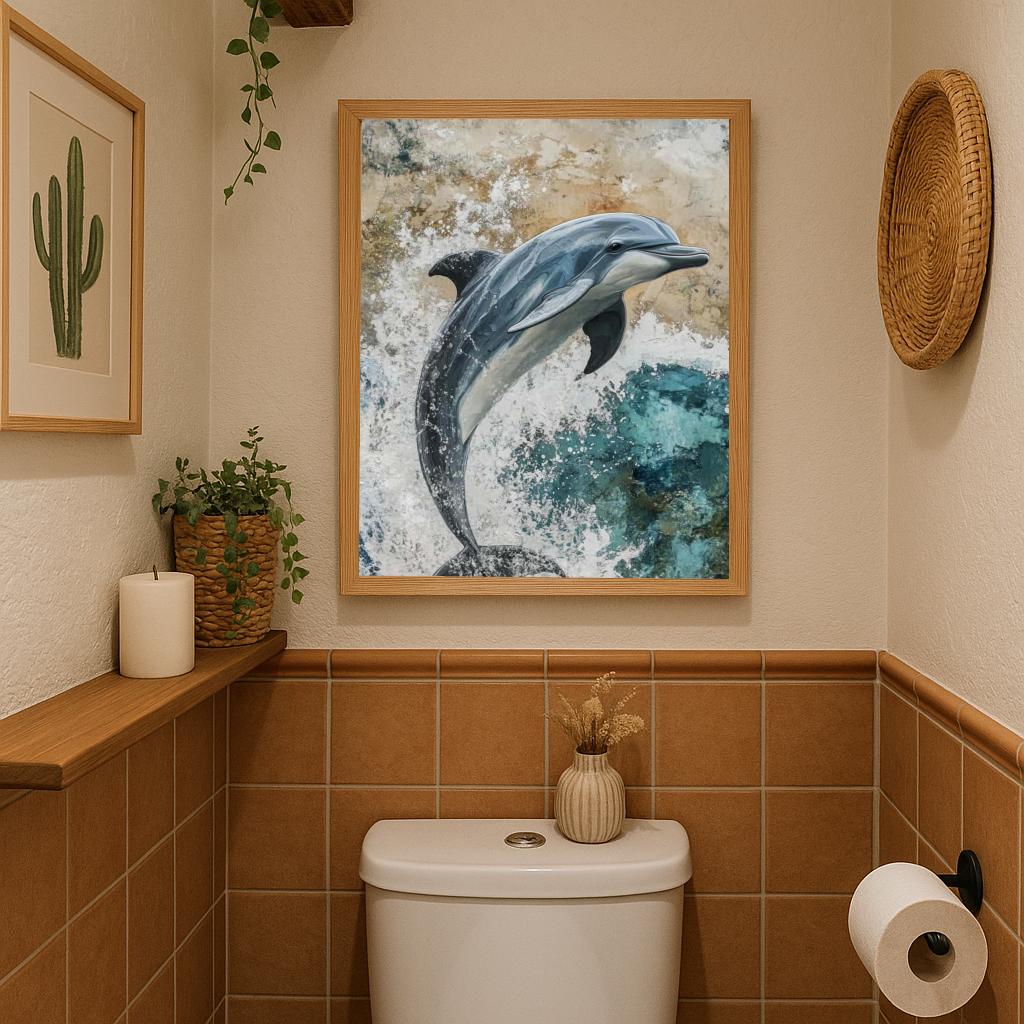 Dolphin Aquarel poster sfeerbeeld 2