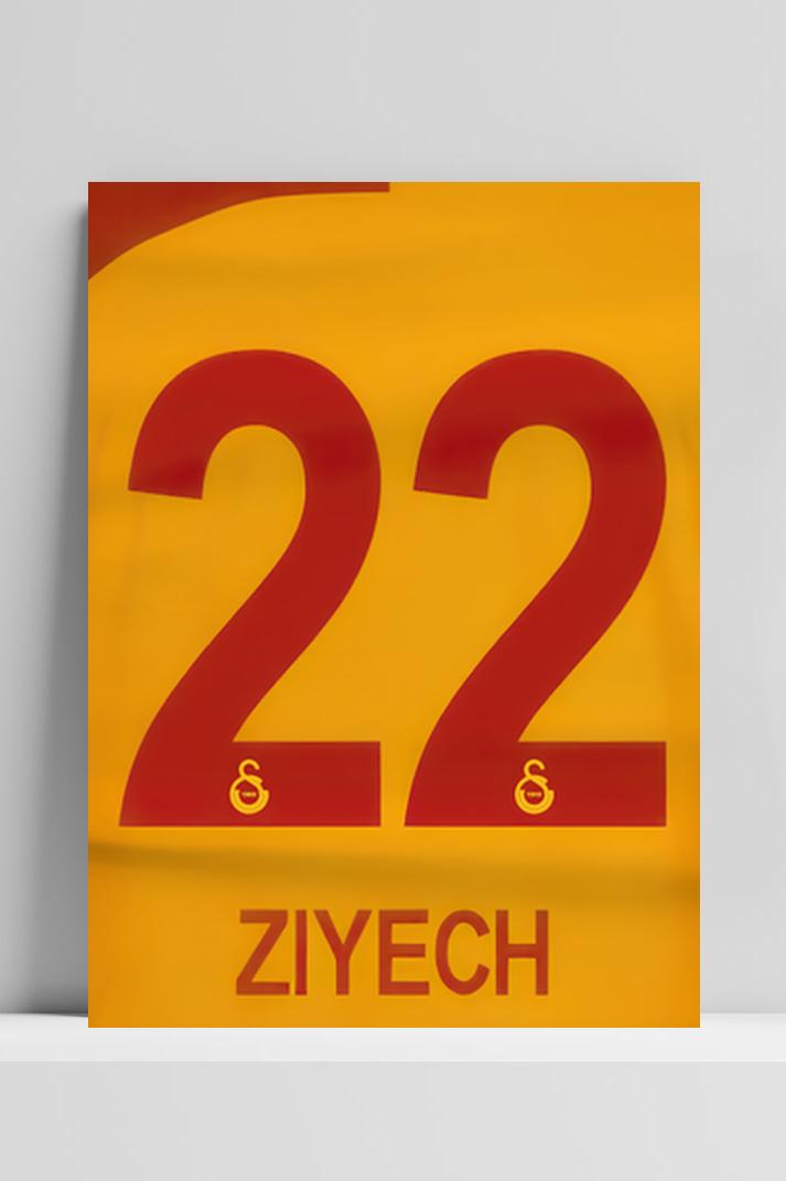 Ziyech Rugnummer op 3mm aluminium dibond