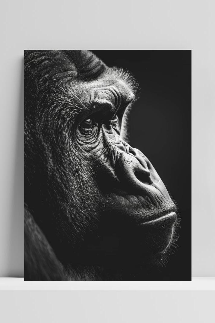 Gorilla op 3mm aluminium dibond