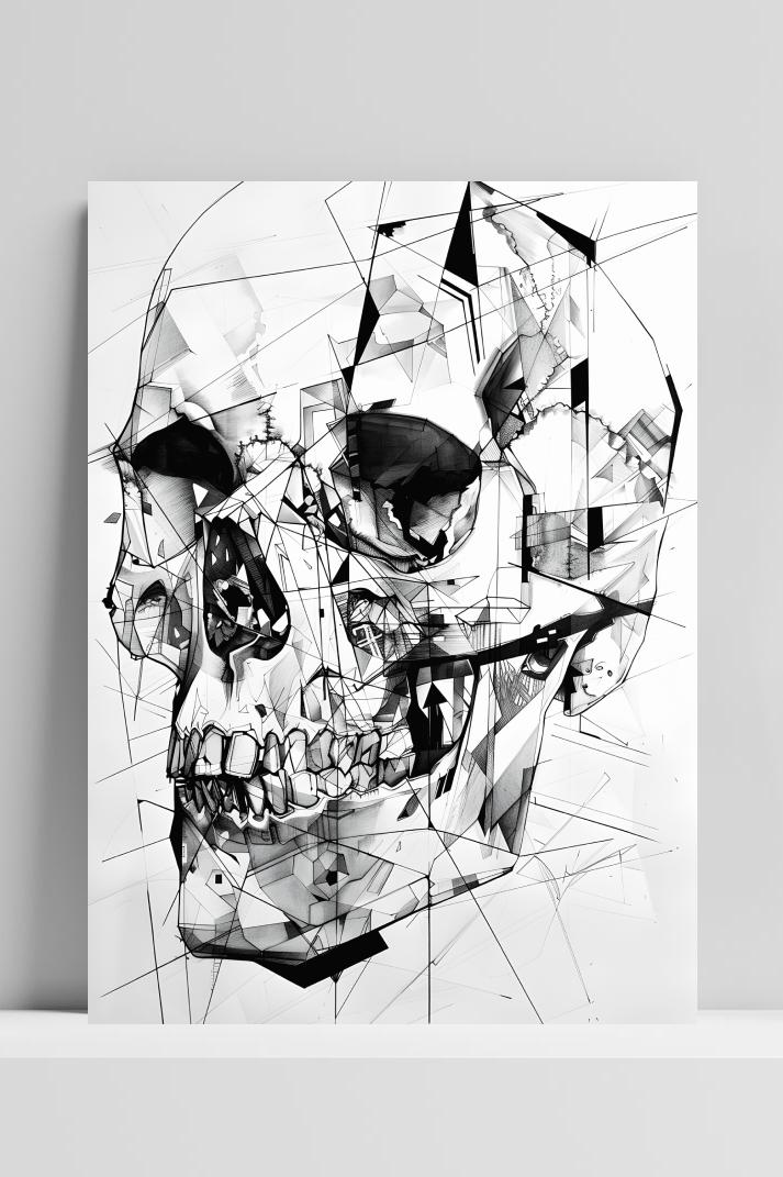 Skul op 3mm aluminium dibond