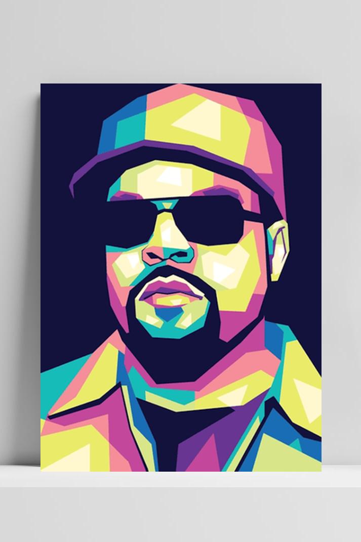 Ice Cube op 3mm aluminium dibond