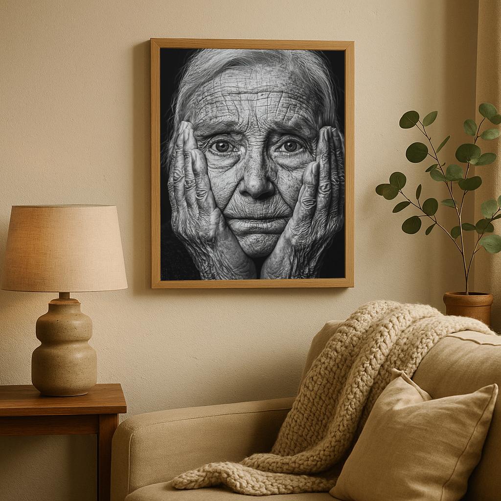 Old Woman B&W poster sfeerbeeld 1