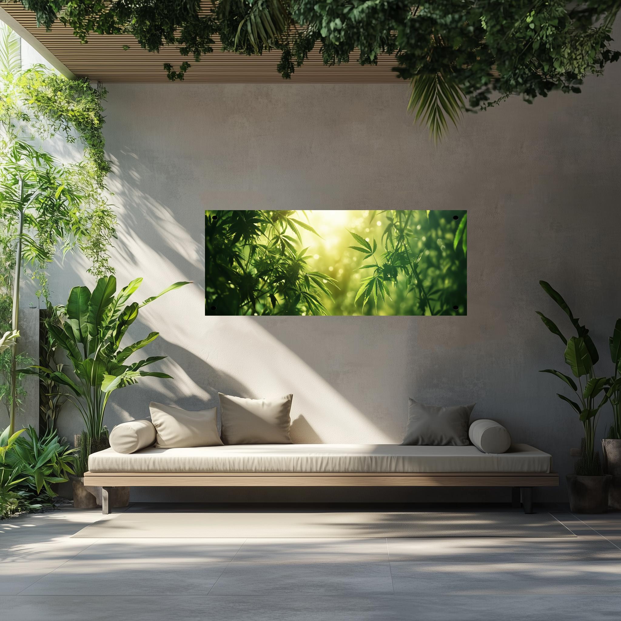 Tuinposter Cannabis sfeerbeeld 2