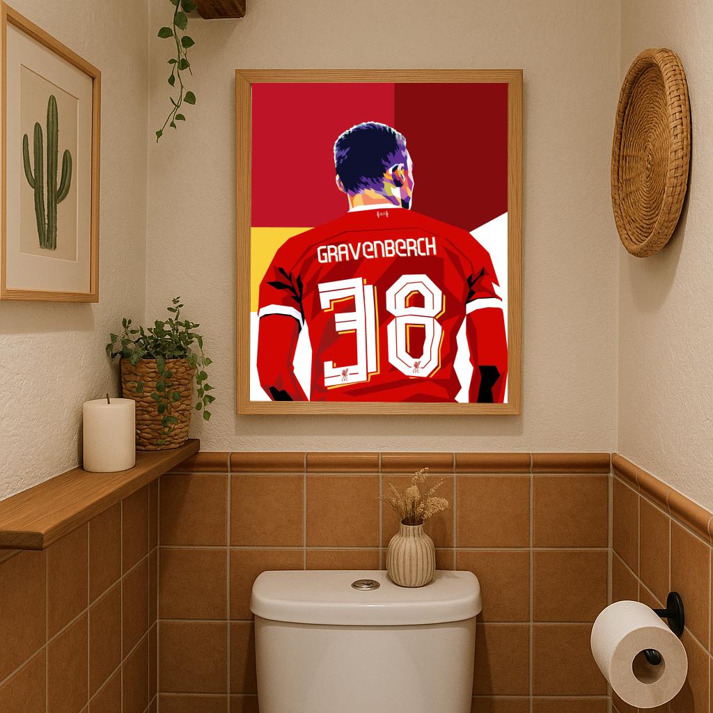 Ryan Gravenberch Pop Art poster sfeerbeeld 3