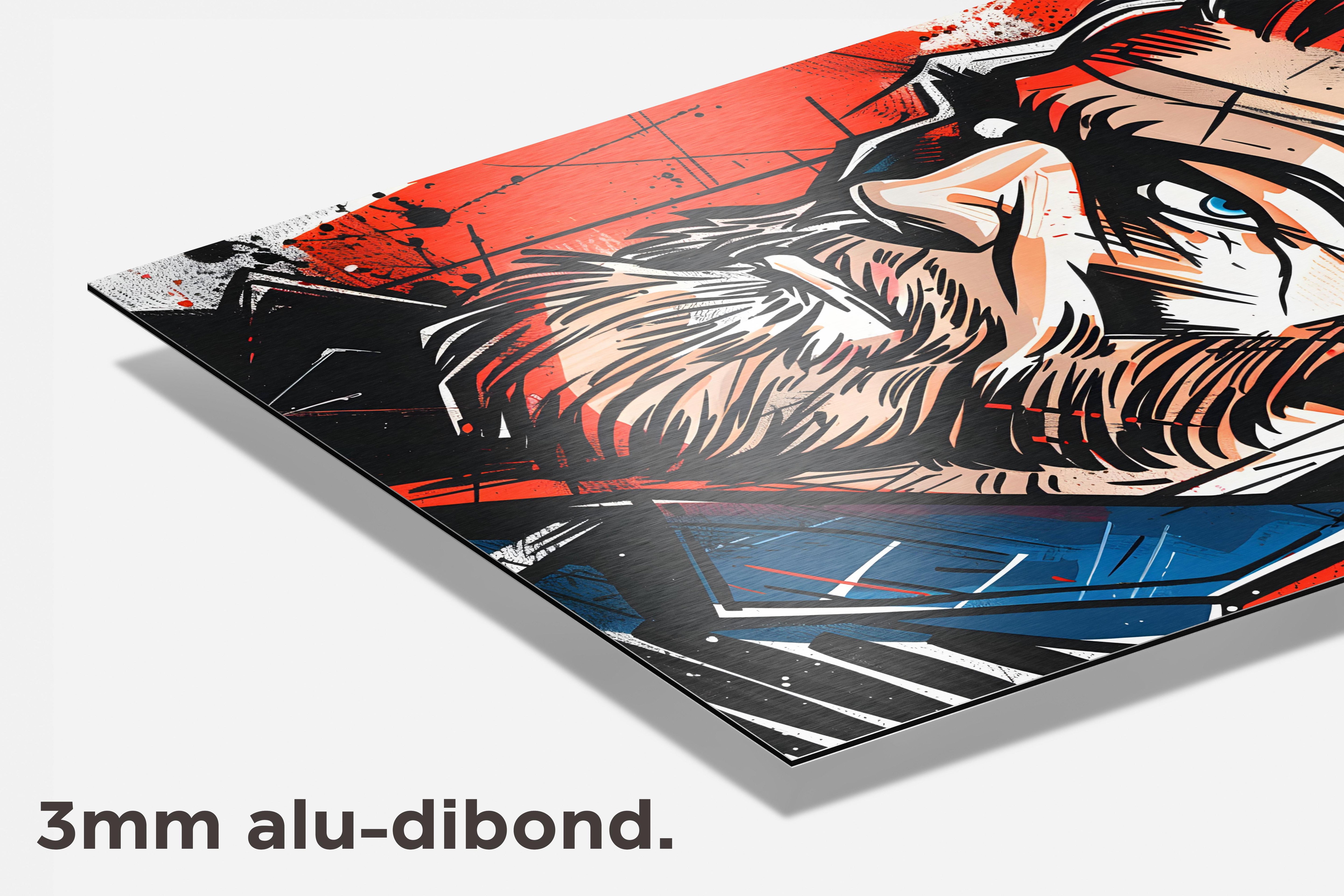 Conor McGregor Cartoon dibond detail