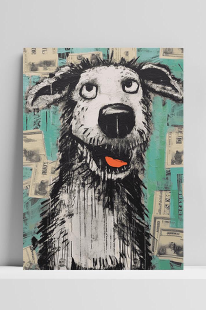 Hond Poster op 3mm aluminium dibond