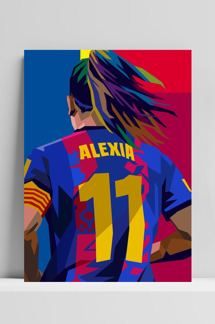 Alexia Putellas Pop op 3mm aluminium dibond