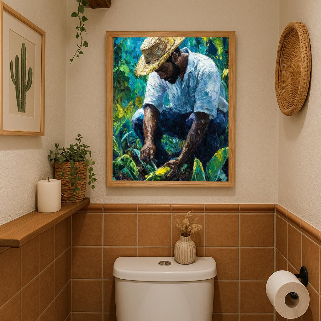 Farmer Aquarel poster sfeerbeeld 2