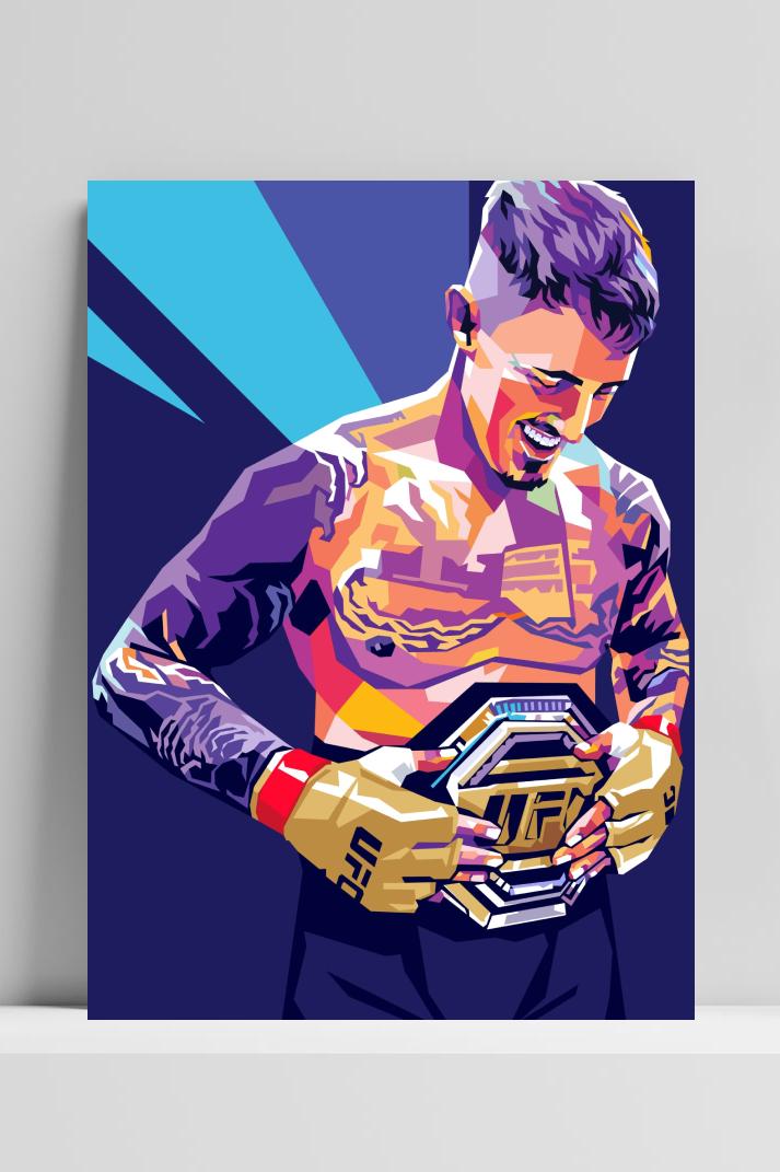 Tom Aspinall op 3mm aluminium dibond