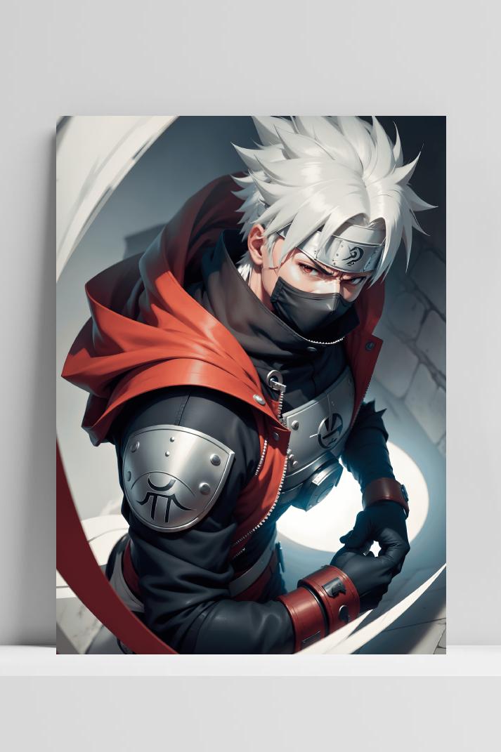 Naruto Kakashi op 3mm aluminium dibond