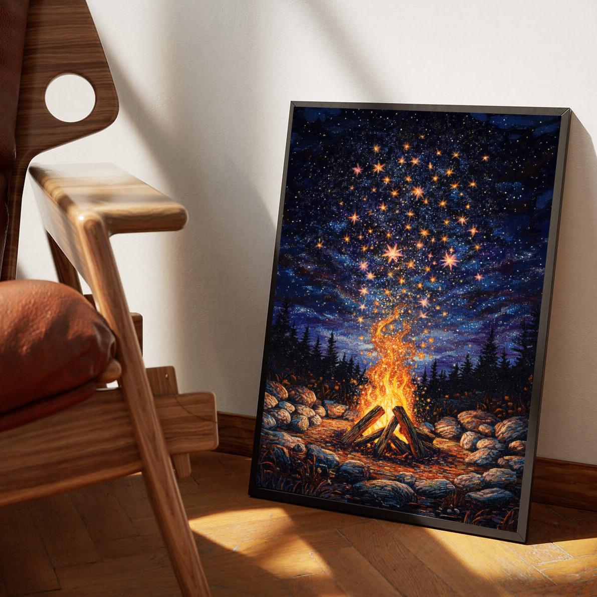 Campfire Starry Night poster sfeerbeeld 3