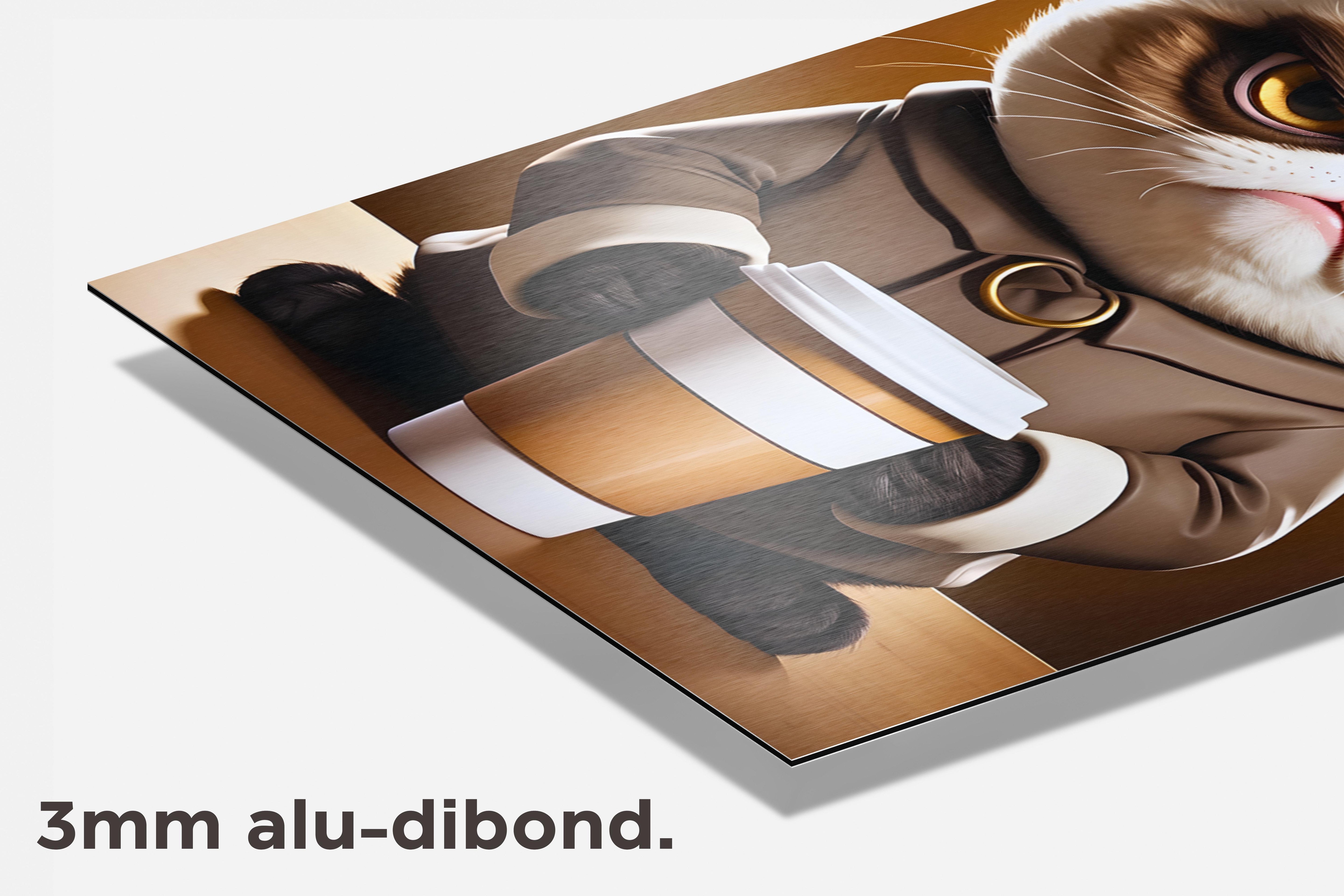 Grumpy Cat dibond detail