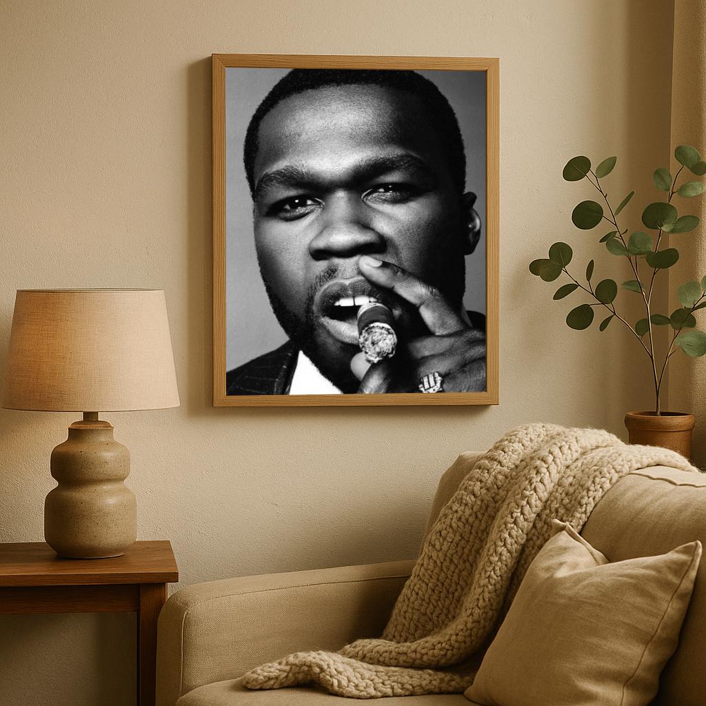 50 Cent Cigar B&W poster sfeerbeeld 2