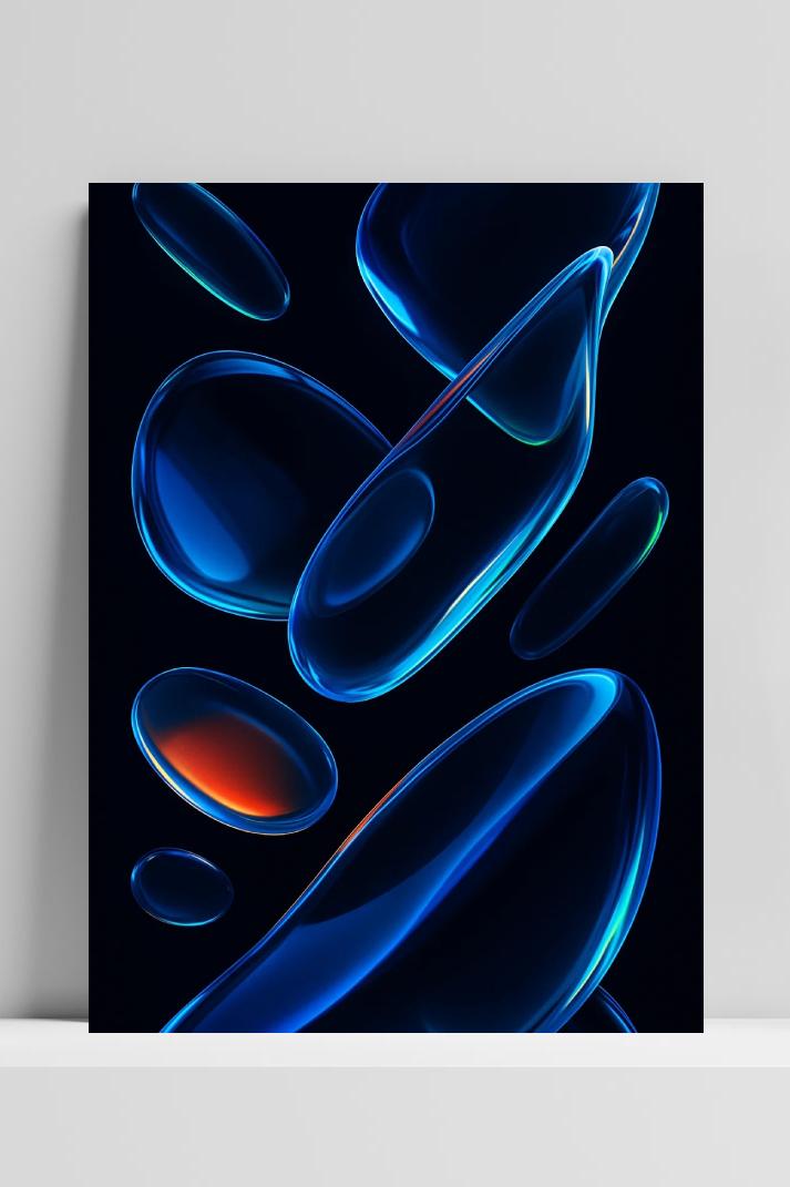 Floating Glass Abstract in interieur