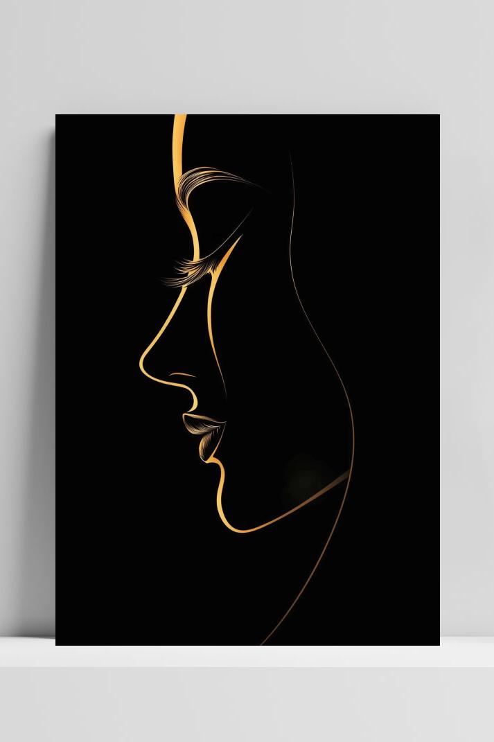 Vrouw Minimalistisch op 3mm aluminium dibond