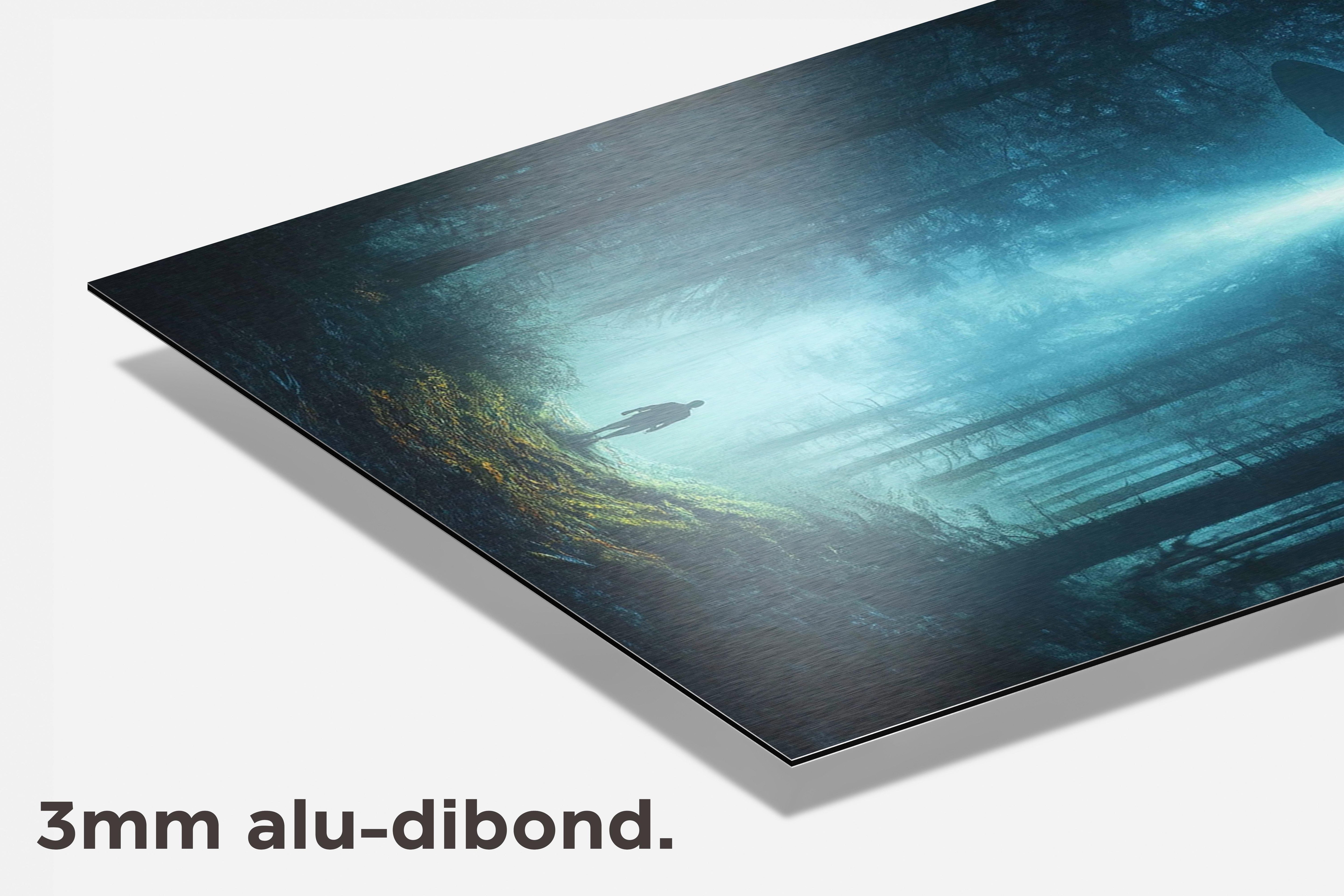 Alien Ruimteschip dibond detail