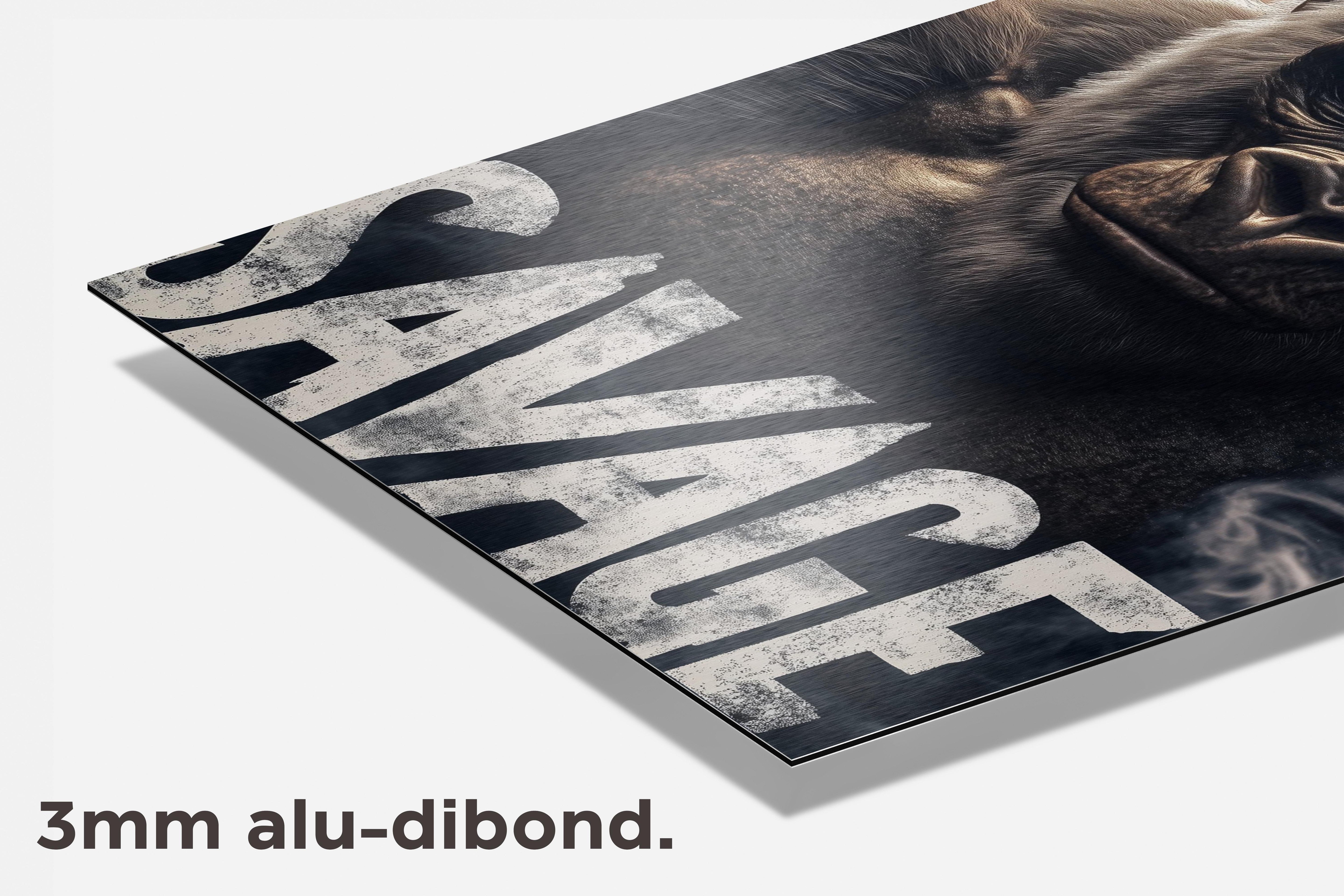 Savage Gorilla dibond detail