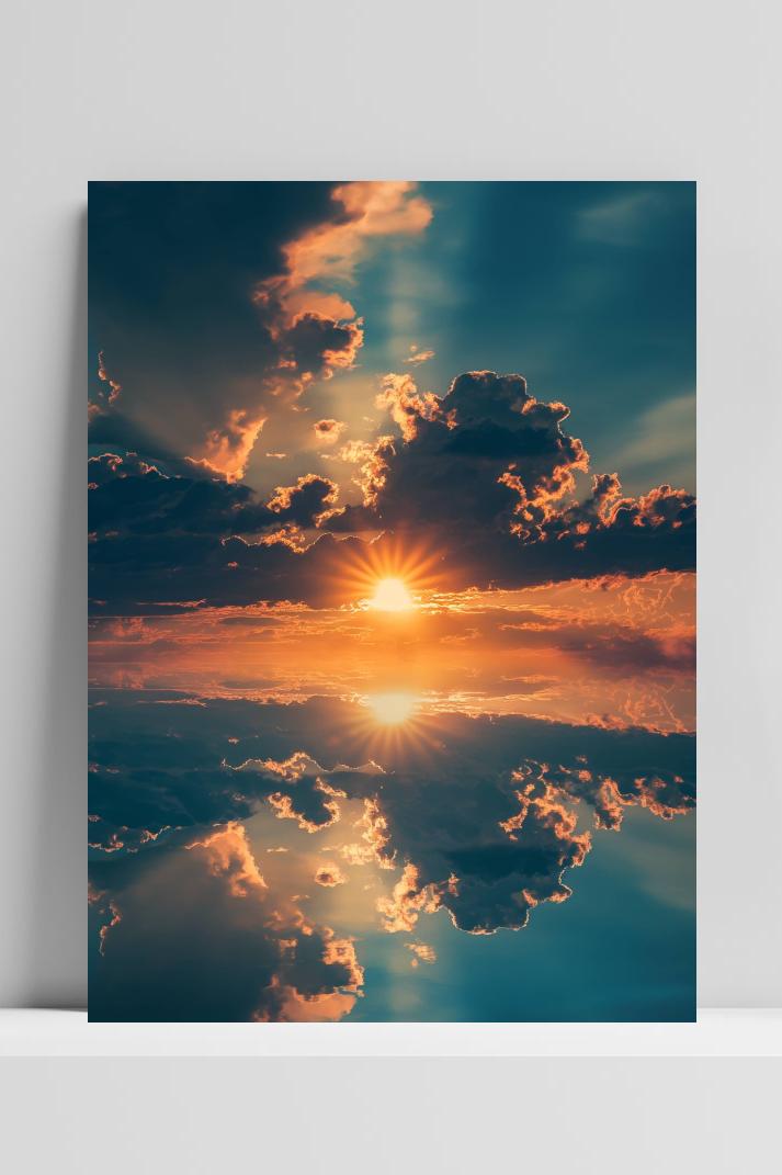 Spiegelend Lucht op 3mm aluminium dibond