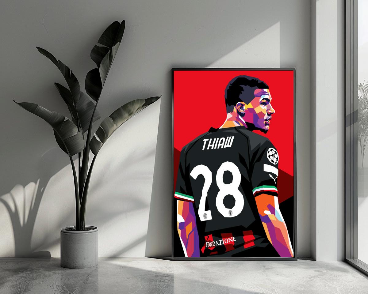 Malick Thiaw Pop Art poster van 25 Artstreet