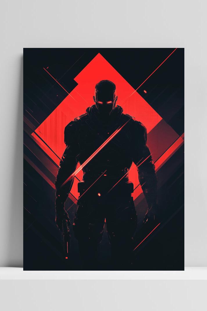 Sci-Fi Soldaat op 3mm aluminium dibond