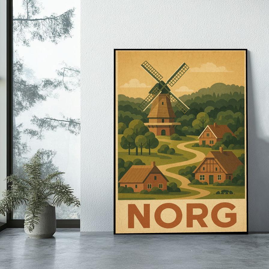 Norg Text Vintage poster sfeerbeeld 1