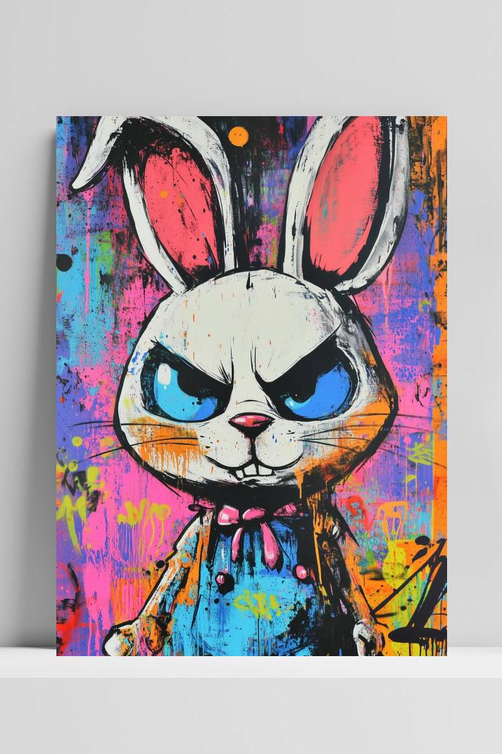 Bad Rabbit op 3mm aluminium dibond
