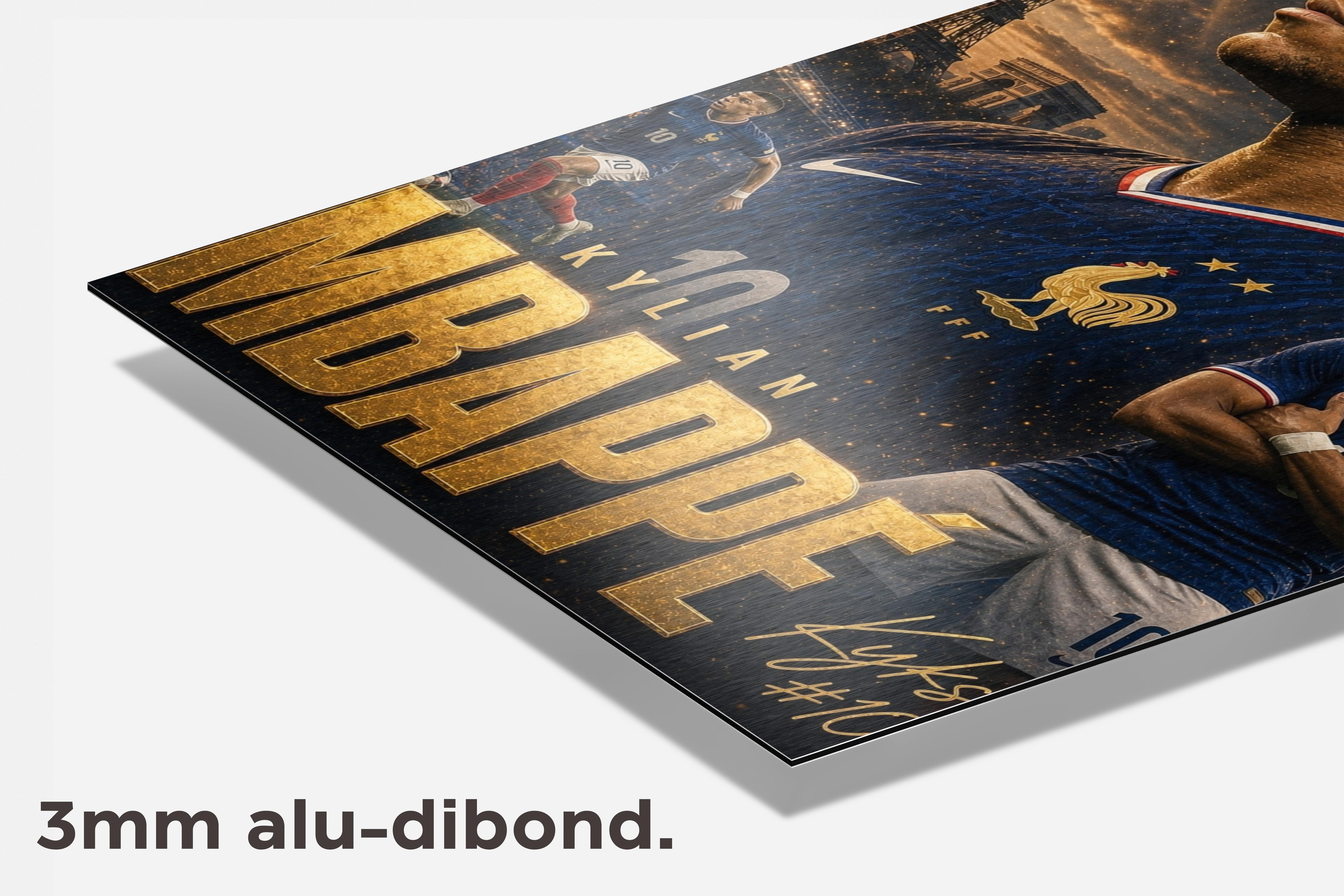 Kylian Mbappé dibond detail