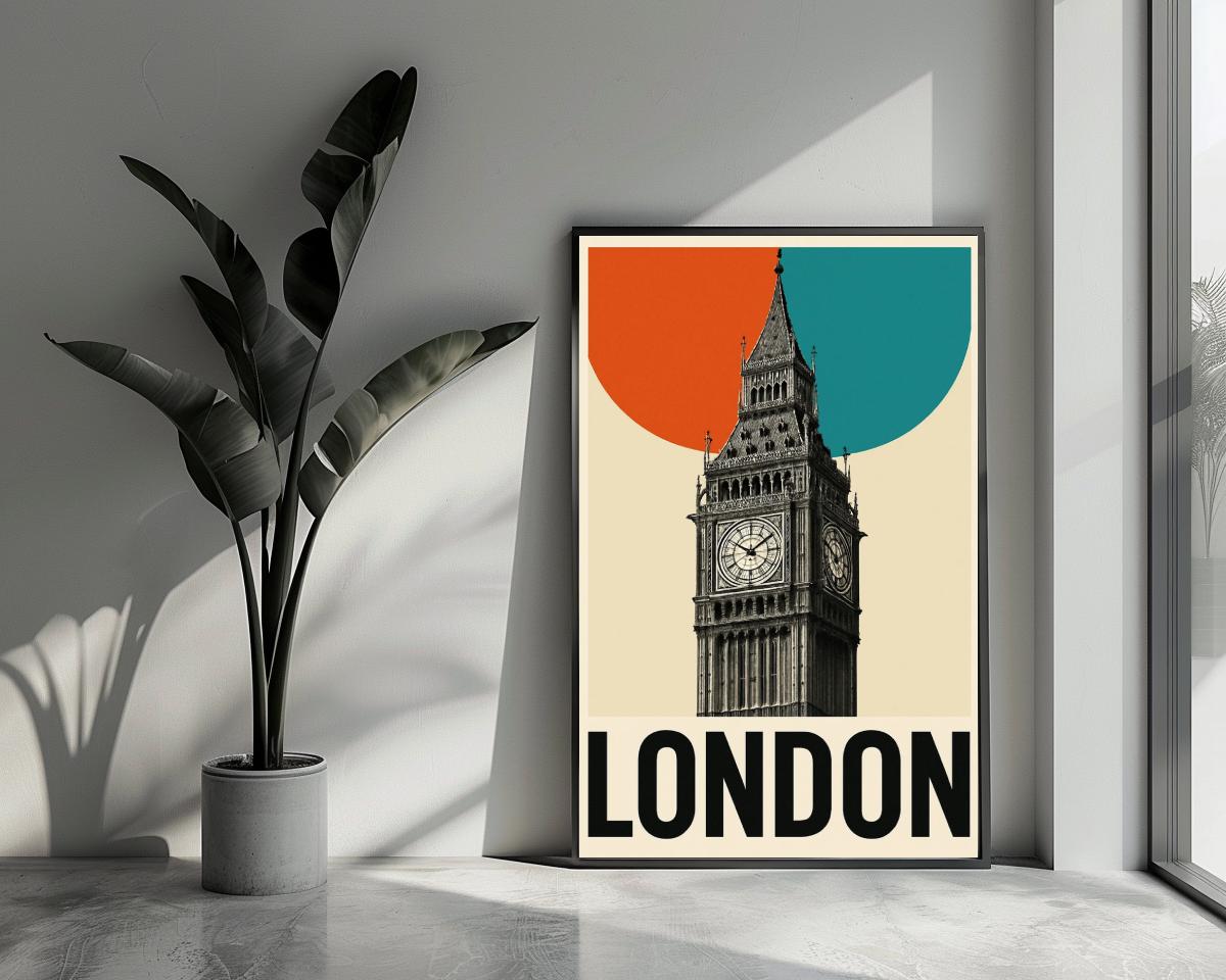 Big Ben London Text poster van 25 Artstreet
